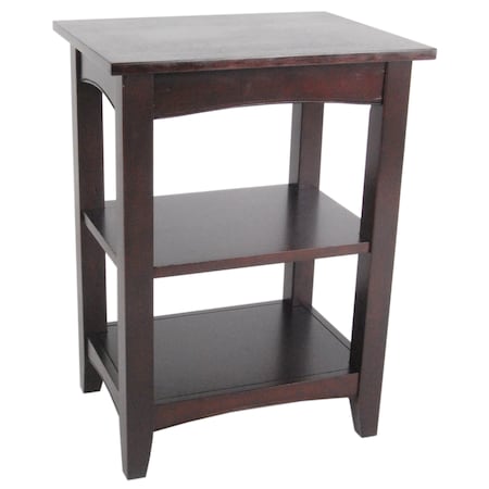 Alaterre Furniture Shaker Cottage 2 Shelf End Table, Espresso ASCA02P0